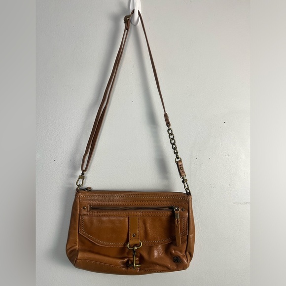 The Sak brown/tan Leather Shoulder Bag Convertible Crossbody Boho Vintage Chic - Picture 2 of 8
